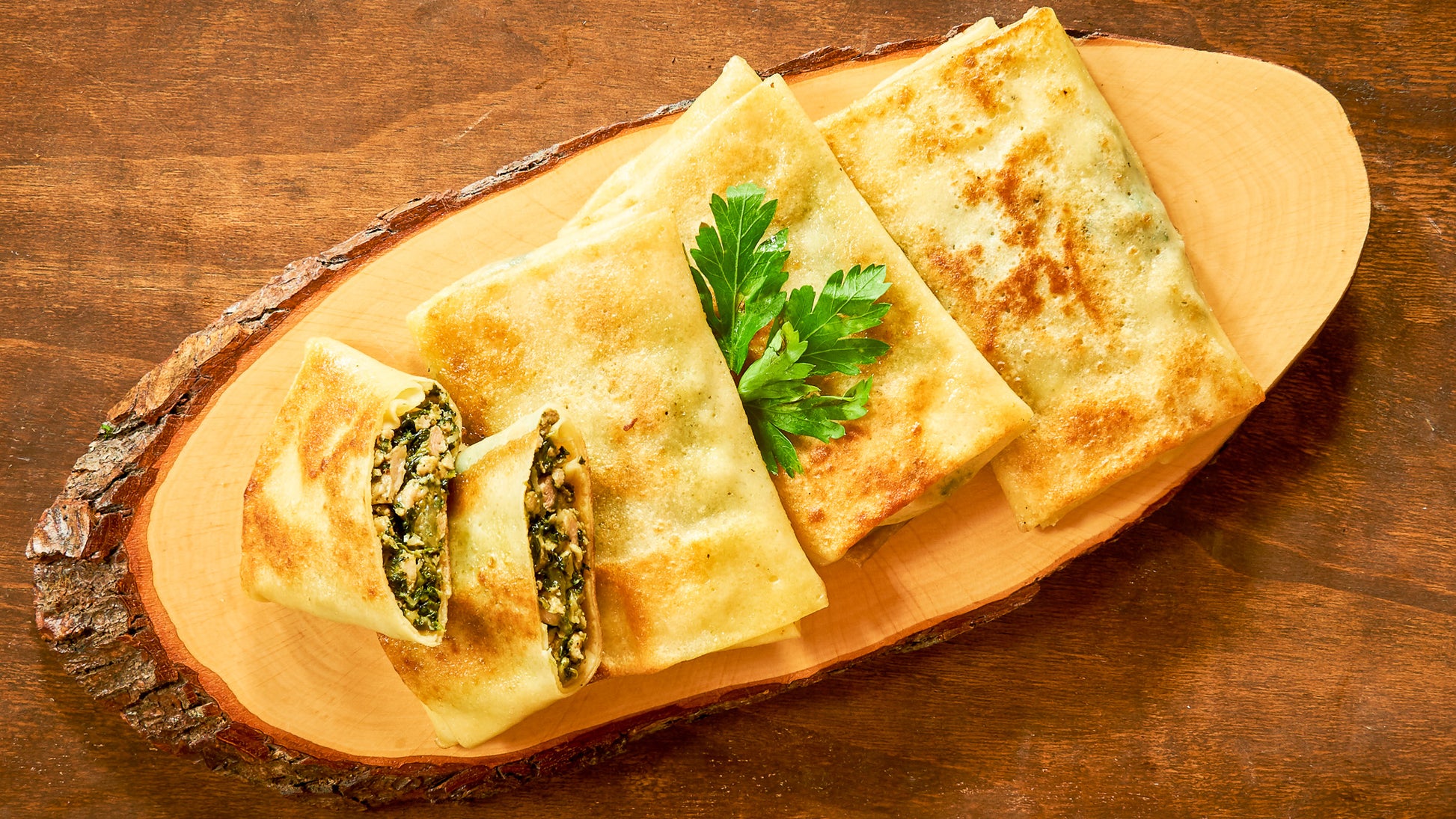 Chicken & Spinach Crêpes